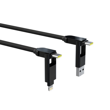 Rolling Square inCharge XL 100W 6 in 1 Travel Charging Cable 2M- Urban Black